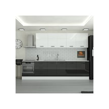 300 Cm Mutfak Dolabı Mdf Kapak Tezgah Dahil Yrkn310 99 Siyah 300 Cm Mutfak Dolabı Mdf Kapak Tezgah Dahil Yrkn310 99 Siyah