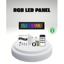 Rgb Led Panel Mobil Uyumlu Yazı Ve Gıf Destekli Usb Bağlantılı Dekoratif Ekran Çok Renkli