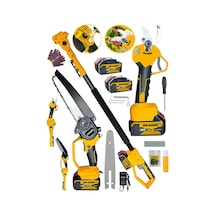 Dragro Alman DRG-YGLI38  S 3800 VF 30 AH Daflong Seri 2 Akülü Yağ Pompali Şarjlı Budama Makası + Budama Makinesi 2'li Set