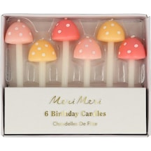 Meri Meri - Mushroom Birthday Candles - Mantar Doğum Günü Mumları - 6'lı