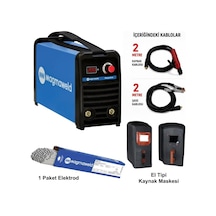 Tr Magmaweld Megastick 200 Amper Kaynak Makinesi + 100 Adet 2.50x350mm Elektrod + El Kaynak Maskesi