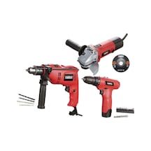 Attlas Eco Set 3G Li Darbeli Matkap + Akülü Matkap + Avuç Taşlama