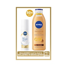 Sun Spf50 Güneş Koruyucu Nemlendirici Makyaj Bazı 30ml Ve Sıkılaştırıcı Bronzluk Vücut Losyonu 250ml