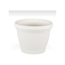 Hasır Saksı 2 No 6 Litre Beyaz Krem