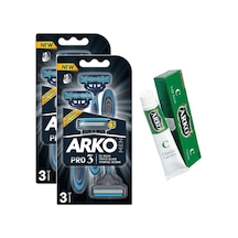 Arko Men Pro3 3 Bıçaklı Tıraş Bıçağı 2'li + Klasik Yağlı Krem 20 G