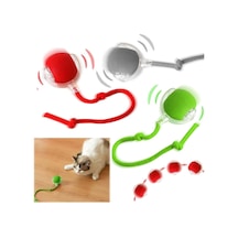 Pribor Kediler Ve Köpekler İçin Kuyruklu Etkileşimli Oyun Topu, İpli Usb Şarjlı 3 Modlu 1 Adet
