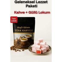 Taze Çekilmiş Türk Kahvesi 250 G + Güllü Lokum 250 G & Geleneksel Lezzet Paketi