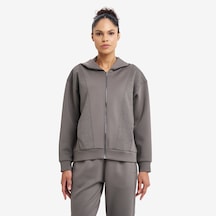 Lescon Yeşil Kadın Fermuarlı Kapüşonlu Sweatshirt 26n-2134