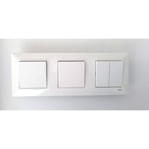 Viko Meridian Beyaz 3lü Set Komütatör İkili Anahtar + Anahtar + Anahtar