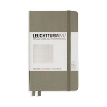 Leuchtturm1917 Not Defteri Cep Boy A6 , Sert Kapak, 187 Numaralandırılmış Sayfa, Kareli, Taupe Gri