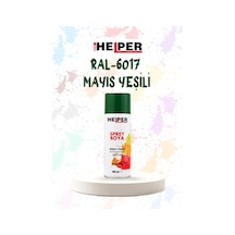 Helper Ral 6017 Mayıs Yeşili Akrilik Sprey Boya 400 Ml Siyah