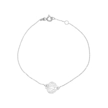 Glorria Altın Beyaz Istiridye Bileklik Beyaz Altın