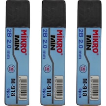Kalem Ucu 2.0Mm 2B Mikro 2B Kalem Ucu 2Mm Siyah 3 Adet