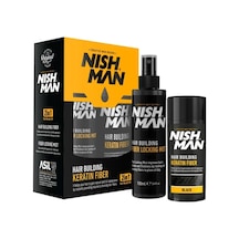 Seyrek Saç Kapatıcı Dolgunlaştırıcı Keratin Fiber Topik Ve Sabitleyici Sprey / Siyah Renk 20 Gr