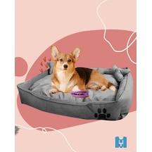 Mavi Vitrin Yıkanabilir Kedi Köpek Yatağı Büyük Boy Handmade 90 x 60 CM