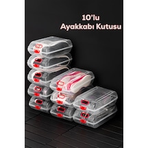 Porsima 204-10 Kadın Ve Çocuk Ayakkabı Saklama Kutusu - Şeffaf