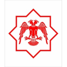 Sticker Usta Selçuklu Kartalı Yıldızı Sticker Araba Oto Motosiklet Karavan Etiket 00228 Kırmızı