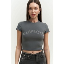 Mai Collection Mai Studios Co. Cowboys Füme Penye Crop