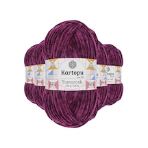 Kartopu 5 Adet Yumurcak Kadife El Örgü Ipi Mürdüm K726 769858799663