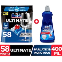 Finish Ultimate Bulaşık Makinesi Deterjanı Kapsül Tablet 58 Adet + Parlatıcı & Kurutucu 400ml