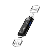 Smart OTG 3 In 1 Type-C ve Micro Usb TF Card Reader Çevirici