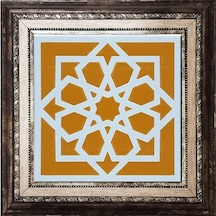 Armada Çini 20X20 Cm Sp 101 Sarı Türk Yıldızı Kütahya Iznik Çini