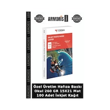 Özel Üretim Hafıza Baskı Okul 260 Gr 15x21 Mat 100 Adet İnkjet Kağıt