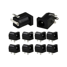10 Adet 2.5Mm Dc Power Jak Dişi Şase Pcb Adaptör Soketi Devre