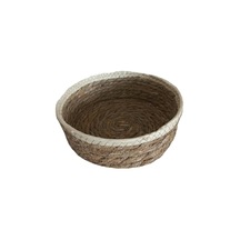 Hasır Örgü Çok Amaçlı Sepet 24 Cm Kagverengi
