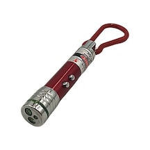 3 Fonksiyonlu Kırmızı Beyaz Işıklı Led Lazer Kedi Köpek Oyuncak Anahtarlık Çok Renkli