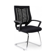 Yumi Fileli Misafir Bekleme Koltuğu Ofis Koltuğu Büro Koltuğu Bekleme Siyah