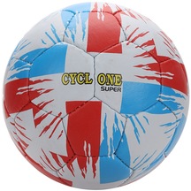 Cyclone Süper El Dikişli 5 Numara Futbol Topu Gri - Mavi - Kırmızı