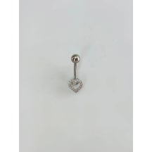 Kalp Detaylı Göbek Piercing Çok Renkli 72087506