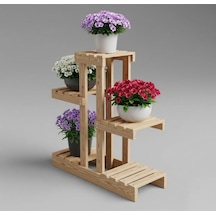 Çok Amaçlı Kitaplık 5 Bölmeli - 25 Cm Raf Aralığı - Modern Dekoratif Mutfak Ve Ofis Rafı Bej