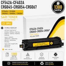 Cf542a-cf402a-crg045-crg054-crg067 Sarı