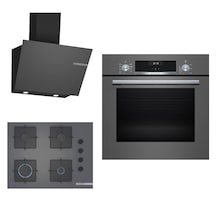 Bosch HBF534EH3T-POP7C9P30O-DWK66PJ70T Ankastre Gri 3 Lü Set 307