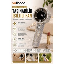 Taşınabilir Fan Kristal Yapay Elmas El Vantilatörü Mini Kişisel El Tipi Fan Işıltılı Soğutma Küçük Fan