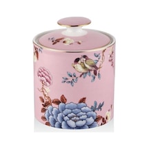 Lamedore Floral Pınk Medıum Canıster Wıth Lıd 12x15 Cm