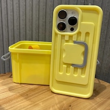 Elmpaly İphone 15 Pro Sarı Renkli Çapraz Telefon Çantası Depolama Kutusu Kadın Modelleri