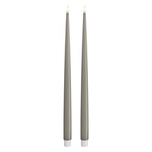 İç Mekan Alevsiz Led Yemek Mumu - 2'li Set - Gerçek Alevli Teknolojisi - Pille Çalışan Mum 38 Cm, Kum Diğer