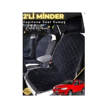Fiat Palio Uyumlu 2'li Süet Oto Koltuk Minderi Terletmez Universal Oto Koltuk Kılıfı A2 Siyah