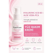 Pureviana Hyaluronik Asit 8D + Aloe Vera + Cica Bariyer Onarıcı Yatıştırıcı ve Nemlendirici Yüz Kremi 60 ML