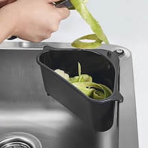 Plastik Lavabo Çöp Filtresi Ve Süzgeci - Silikon Vantuzlu Köşe Lavabo Organizeri - Yemek Artığı Süzme Ve Çöp Toplama Sepeti 18x18x9.5 Cm - Asorti