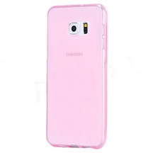Samsung Galaxy S6 (G920) Kilif Soft Silikon Seffaf-Pembe Arka Kap 202977905