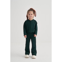 Modal İspanyol Paça Takım 2-7 Yaş Zümrüt Yeşil