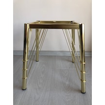 Metal, 40 Cm Gold Kaplama Sandalye Ayağı 2 Adet