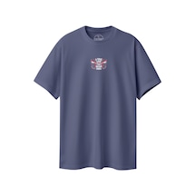 Velvoria Unisex Oversize A True Love Baskılı Antrasit Renk T-shirt