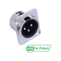 Losen La1092 Xlr 3-pin Erkek Soket Konnektör 10 Lu Paket