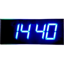 Dijital Led Duvar Ve Masa Saati - Turkuaz Kasa Ölçüsü: 16x40 Cm