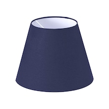 Lit Dizayn Abajur Başlık Lacivert Konik Şapka 25x15x20 Cm Dekoratif Özel Yüksek Kalite Kumaş Genel